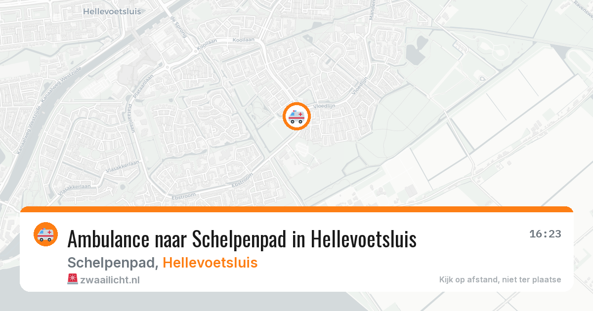 Ambulance naar Schelpenpad in Hellevoetsluis — 22 mei 2026