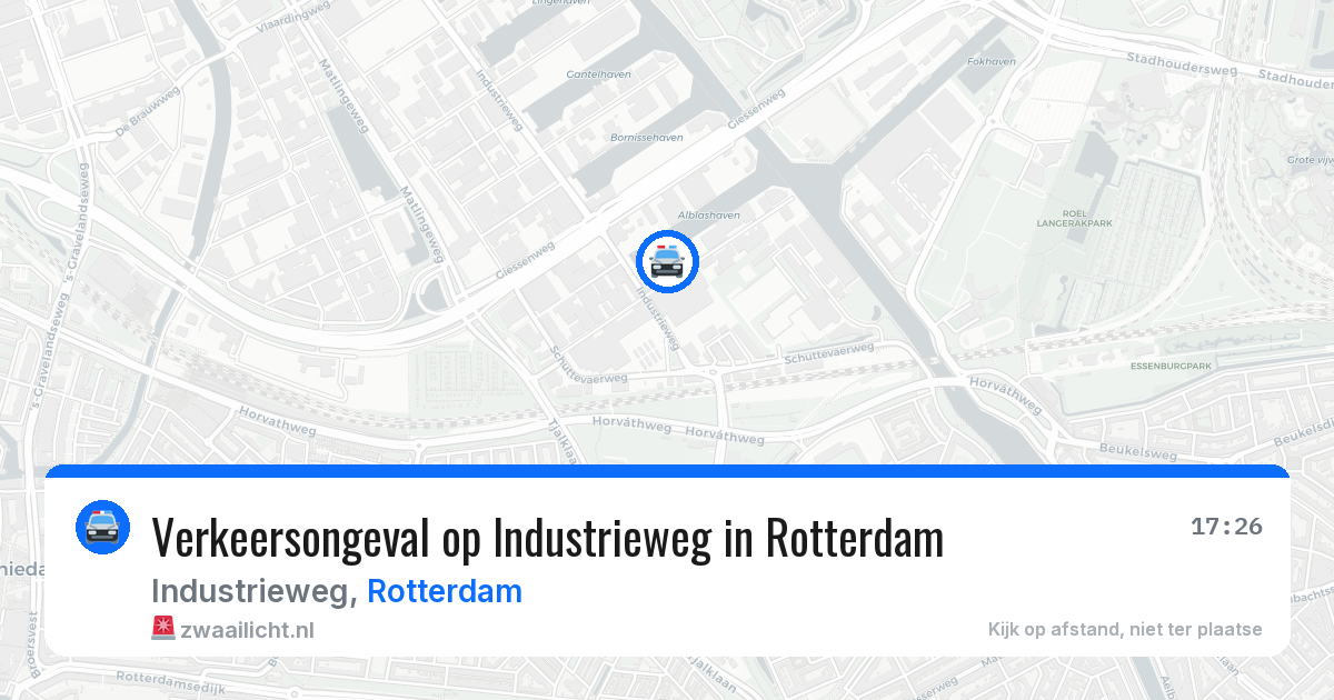 Verkeersongeval op Industrieweg in Rotterdam — 24 jun 2026