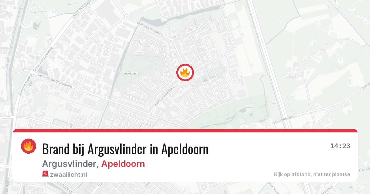 Brand bij Argusvlinder in Apeldoorn — 28 jul 2026