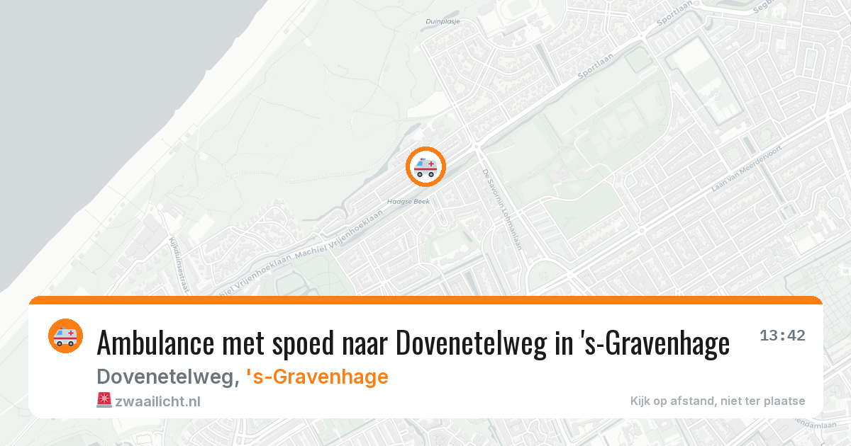 Ambulance met spoed naar Dovenetelweg in 's-Gravenhage — 10 jun 2026