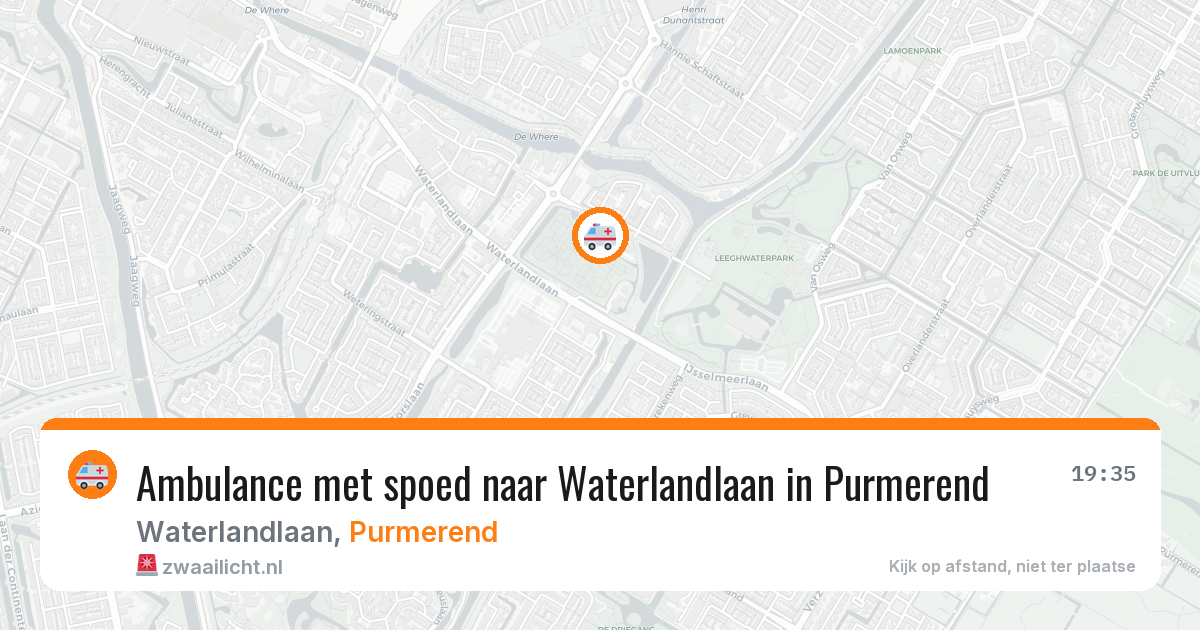 Ambulance met spoed naar Waterlandlaan in Purmerend — 26 jan 2026