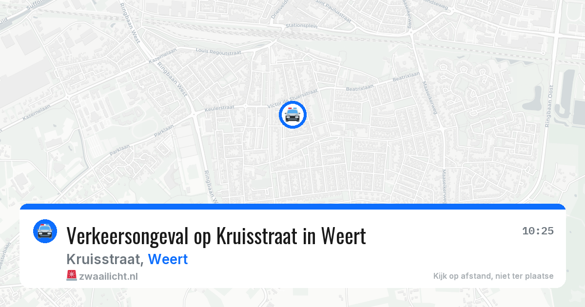Verkeersongeval op Kruisstraat in Weert — 6 jul 2026