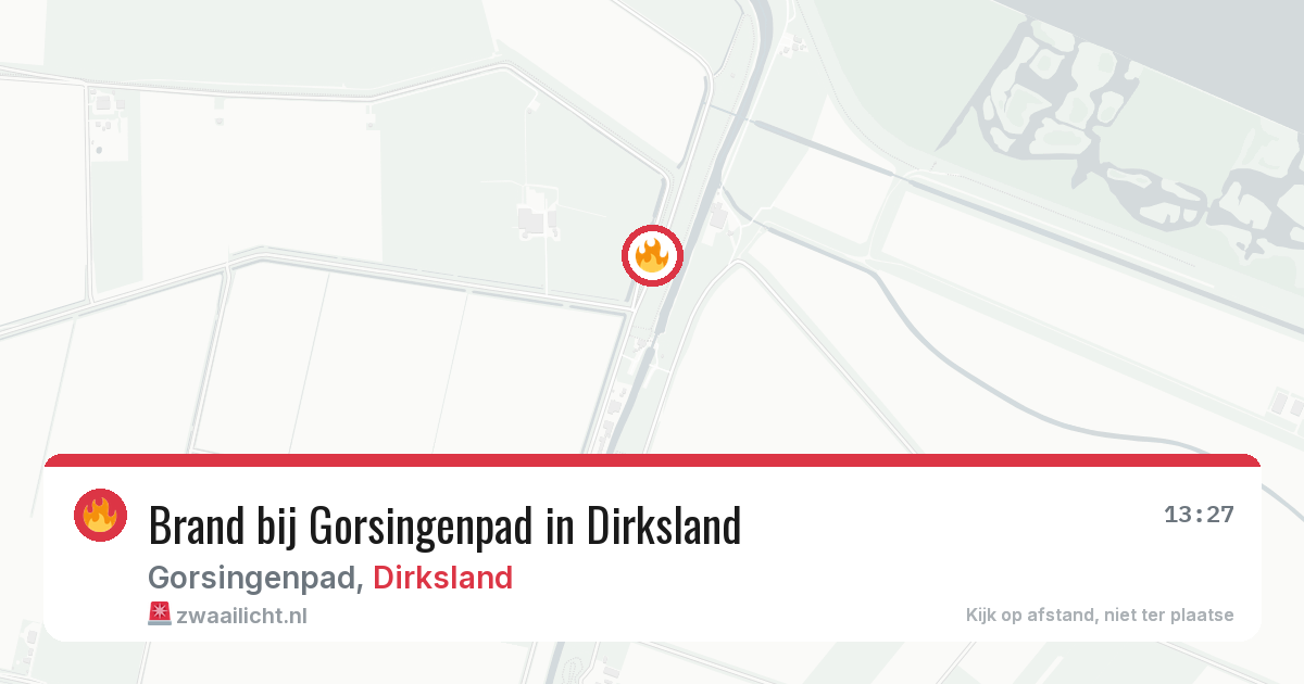 Brand bij Gorsingenpad in Dirksland — 31 jul 2026