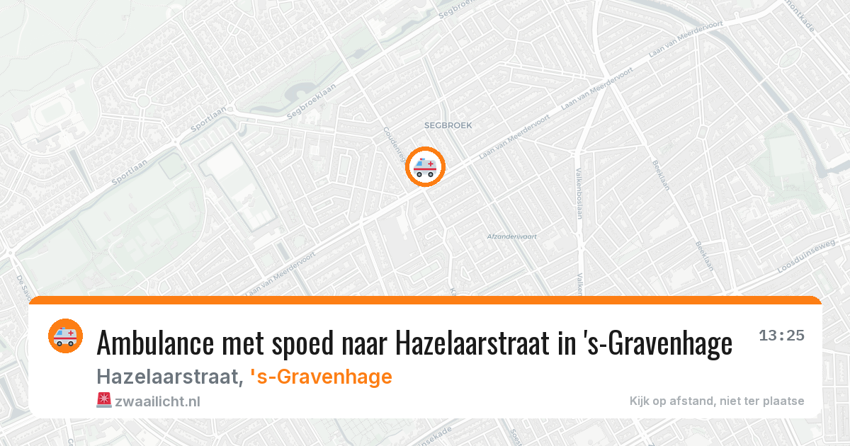 Ambulance met spoed naar Hazelaarstraat in 's-Gravenhage — 23 mei 2026