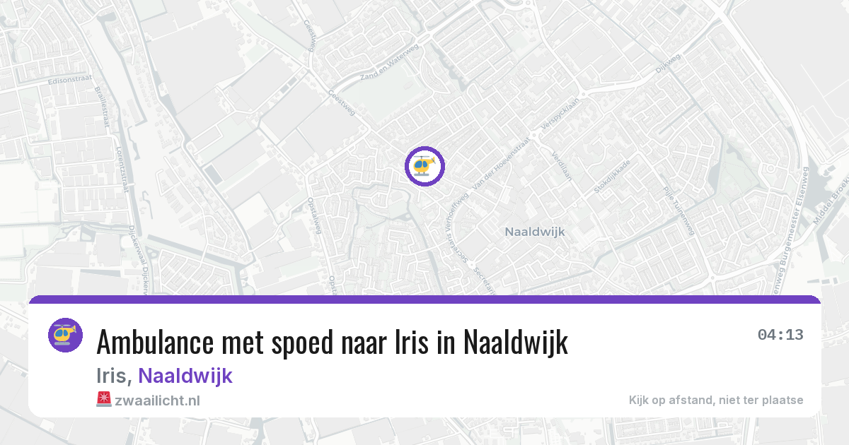 Ambulance met spoed naar Iris in Naaldwijk — 13 aug 2026