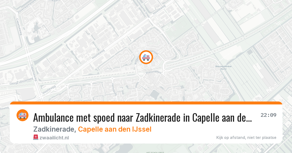 Ambulance met spoed naar Zadkinerade in Capelle aan den IJssel — 7 aug 2026