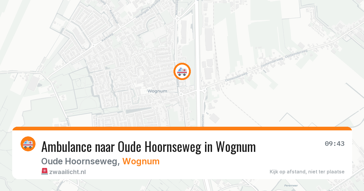 Ambulance naar Oude Hoornseweg in Wognum — 26 jul 2026