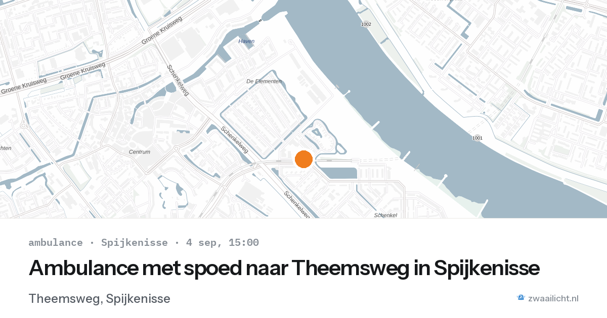 Ambulance met spoed naar Theemsweg in Spijkenisse — 4 sep 2026