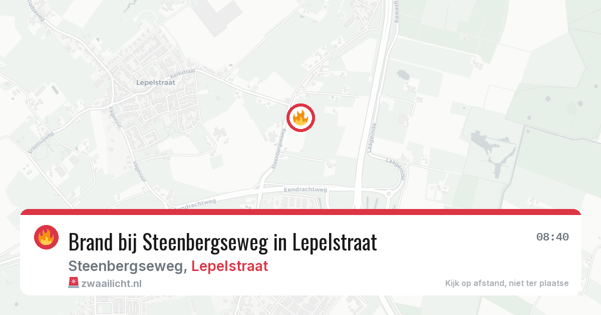 Brand bij Steenbergseweg in Lepelstraat — 9 apr 2026