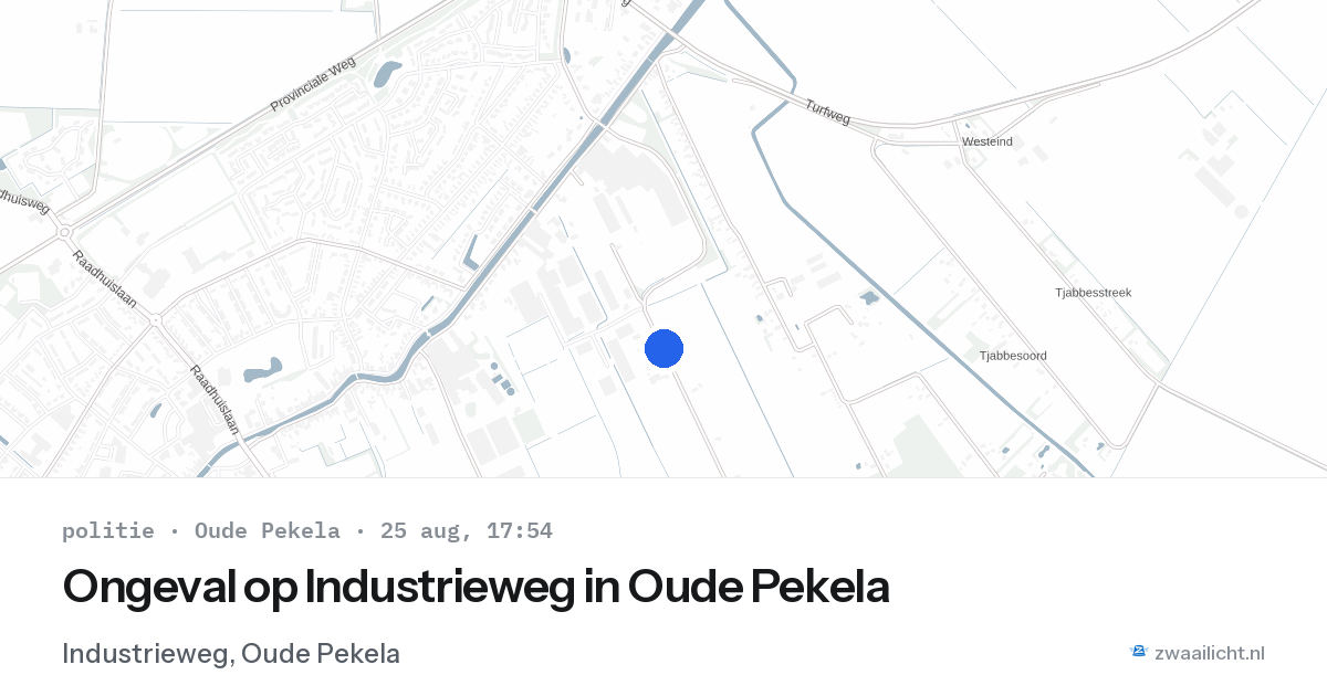 Ongeval op Industrieweg in Oude Pekela — 25 aug 2026