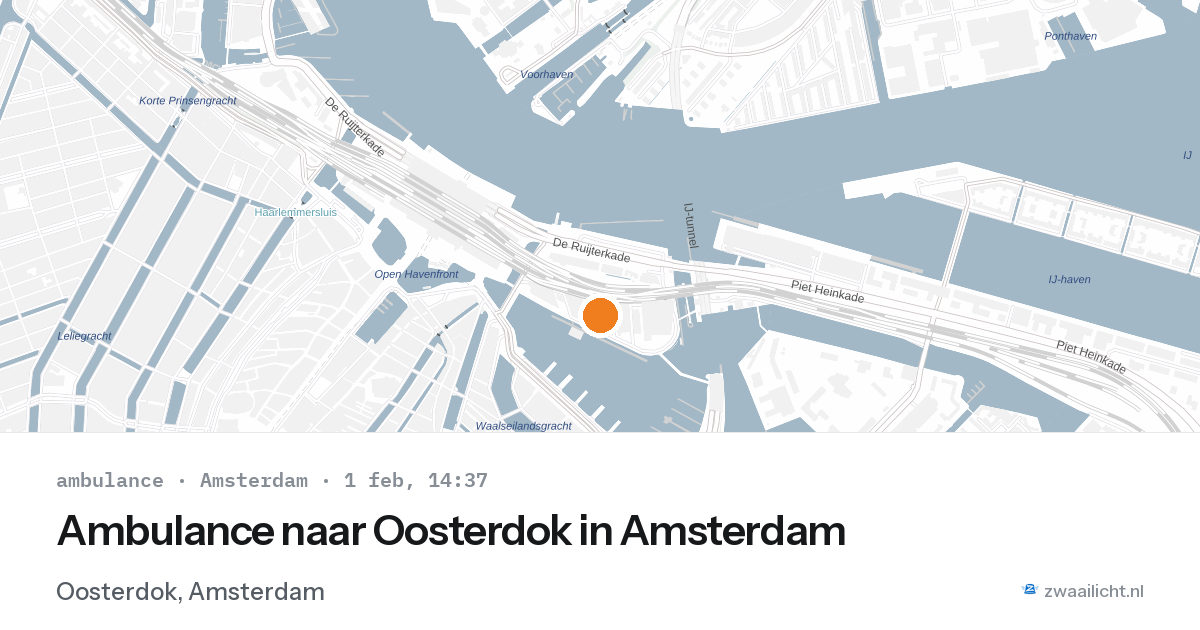 Ambulance naar Oosterdok in Amsterdam — 1 feb 2026