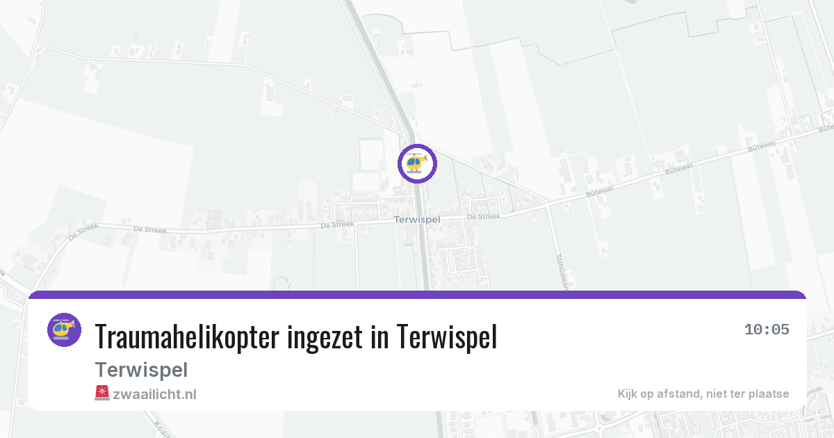 Traumahelikopter ingezet in Terwispel — 16 feb 2026 | 🚨 Zwaailicht.nl