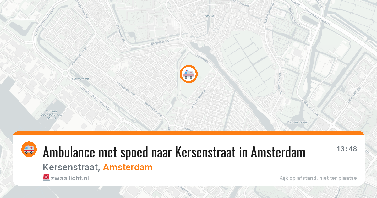 Ambulance met spoed naar Kersenstraat in Amsterdam — 30 mei 2026