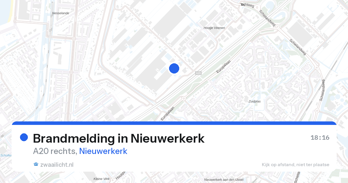 Brandmelding in Nieuwerkerk — 26 aug 2026