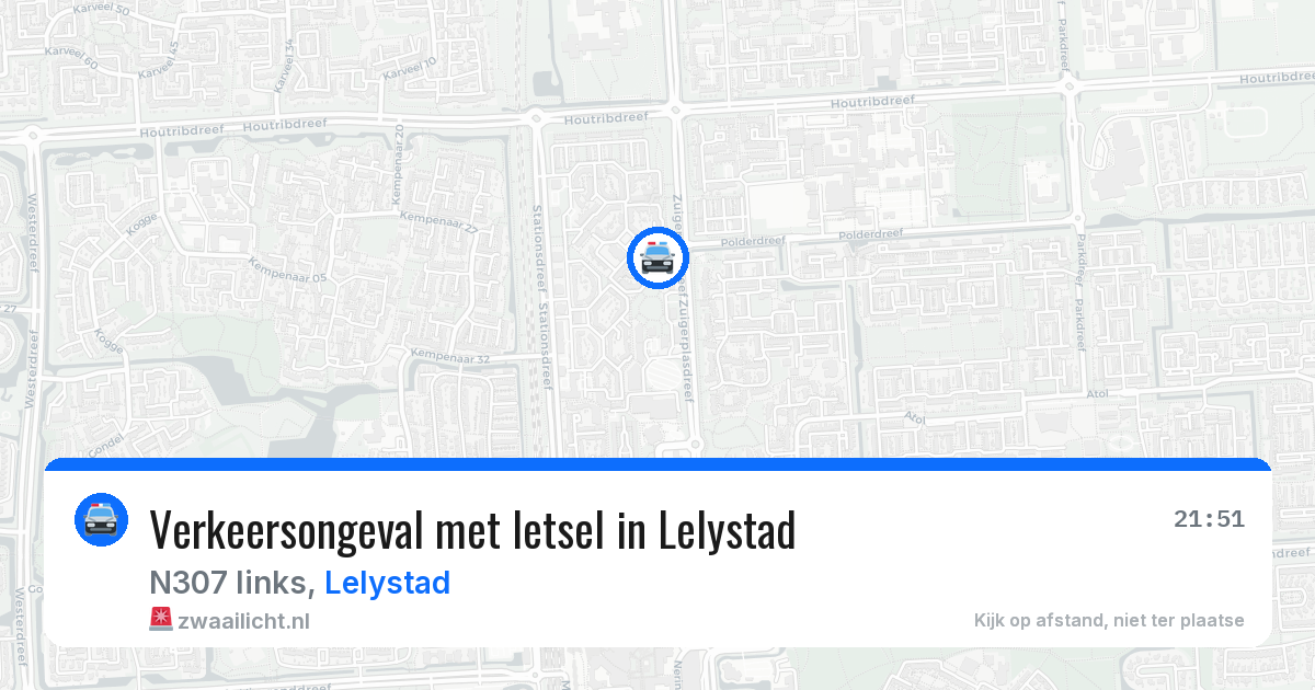 Verkeersongeval met letsel in Lelystad — 14 apr 2026
