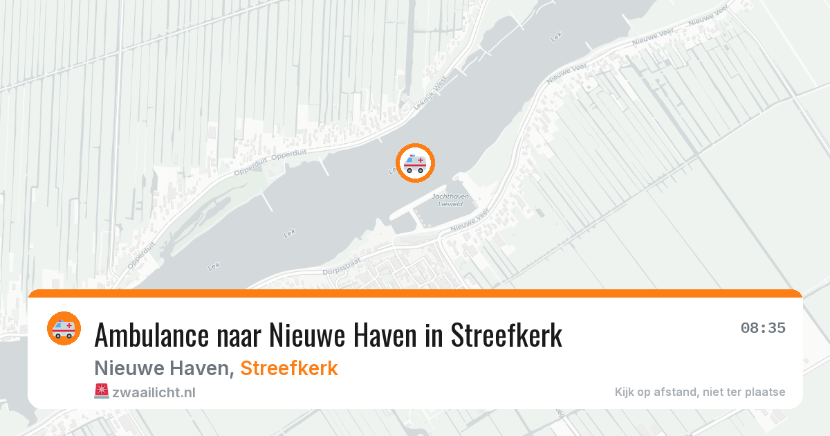 Ambulance naar Nieuwe Haven in Streefkerk — 18 jun 2026