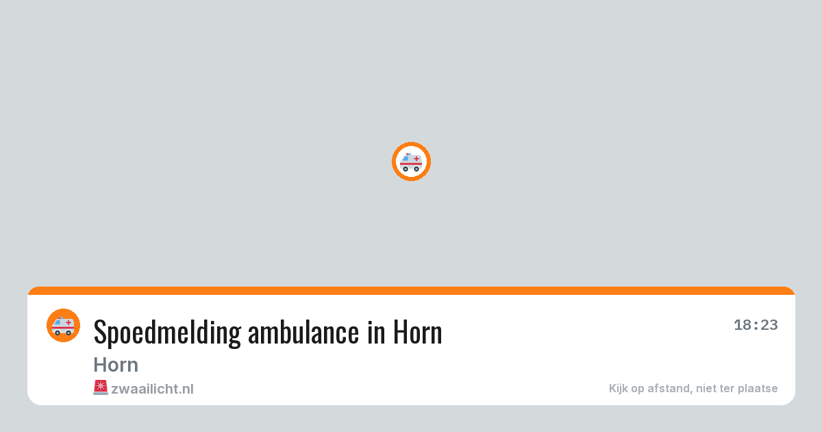 Spoedmelding ambulance in Horn — 27 jun 2026