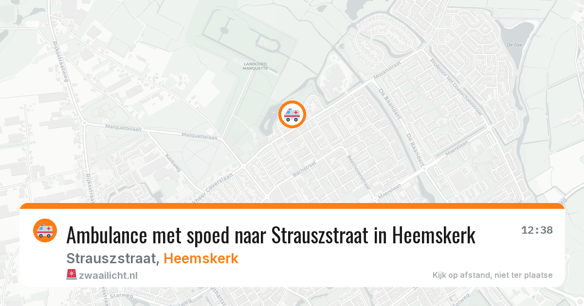 Ambulance met spoed naar Strauszstraat in Heemskerk — 30 mrt 2026