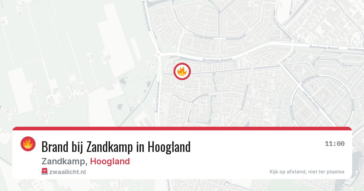 Brand bij Zandkamp in Hoogland — 20 jun 2026