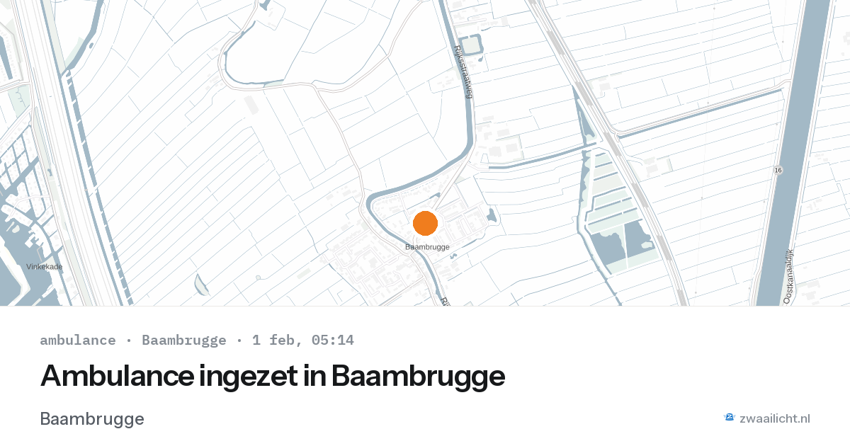 Ambulance ingezet in Baambrugge — 1 feb 2026