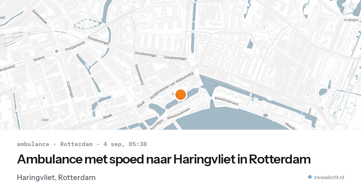 Ambulance met spoed naar Haringvliet in Rotterdam — 4 sep 2026