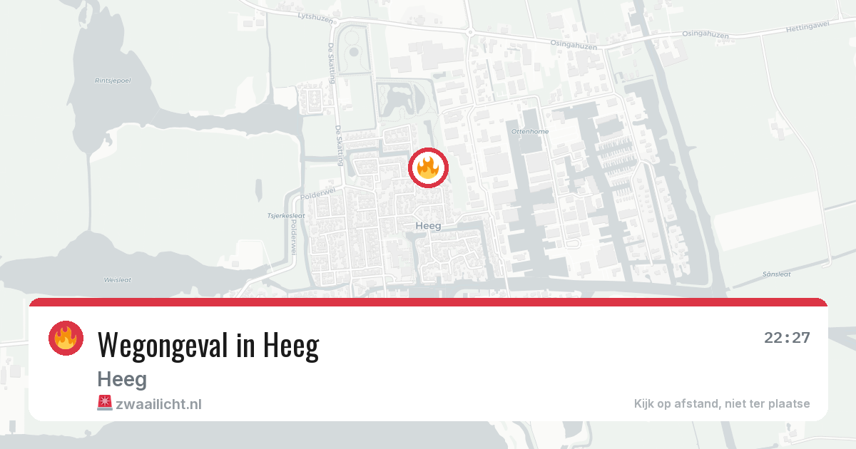 Wegongeval in Heeg — 26 jul 2026