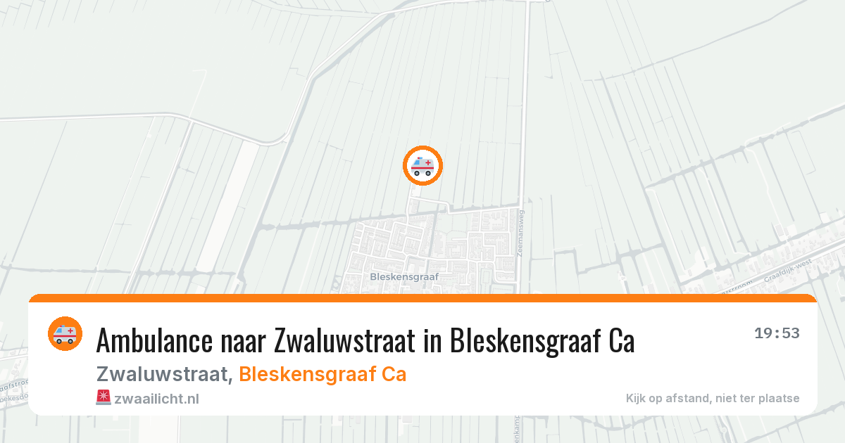 Ambulance naar Zwaluwstraat in Bleskensgraaf Ca — 24 jun 2026