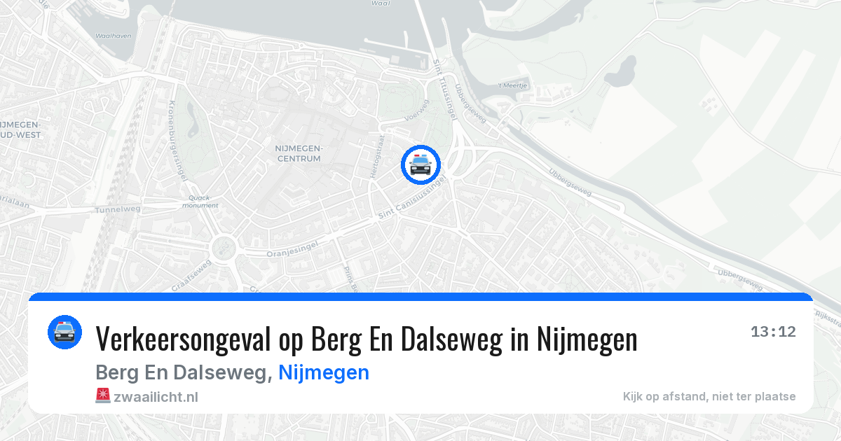 Verkeersongeval op Berg En Dalseweg in Nijmegen — 3 jun 2026