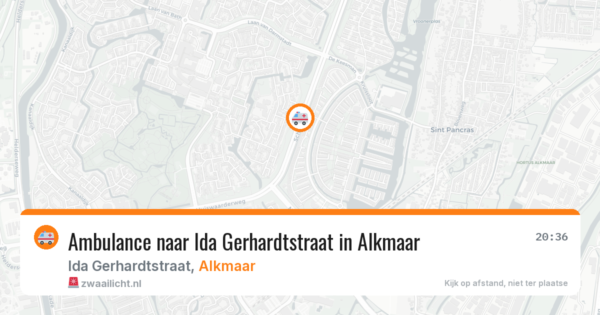 Ambulance naar Ida Gerhardtstraat in Alkmaar — 22 jul 2026