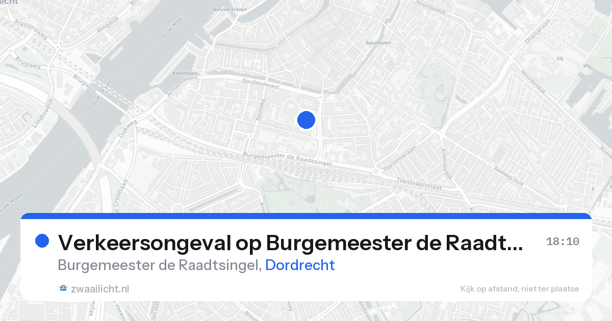 Verkeersongeval op Burgemeester de Raadtsingel in Dordrecht — 22 aug 2026