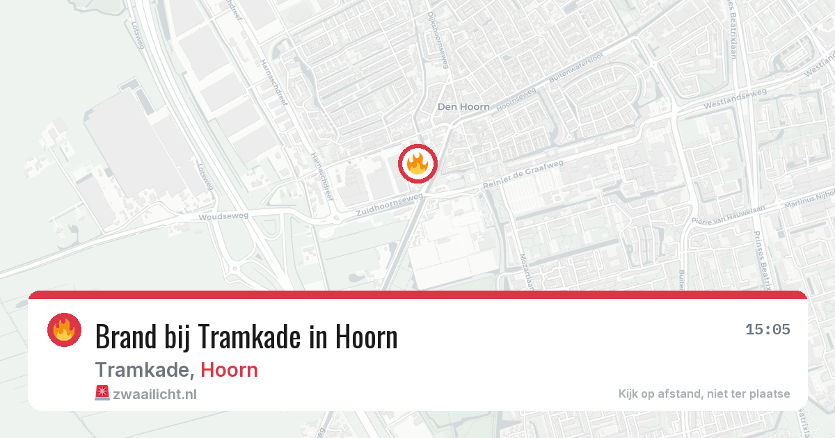 Brand bij Tramkade in Hoorn — 20 jun 2026