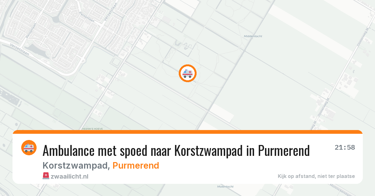 Ambulance met spoed naar Korstzwampad in Purmerend — 15 apr 2026