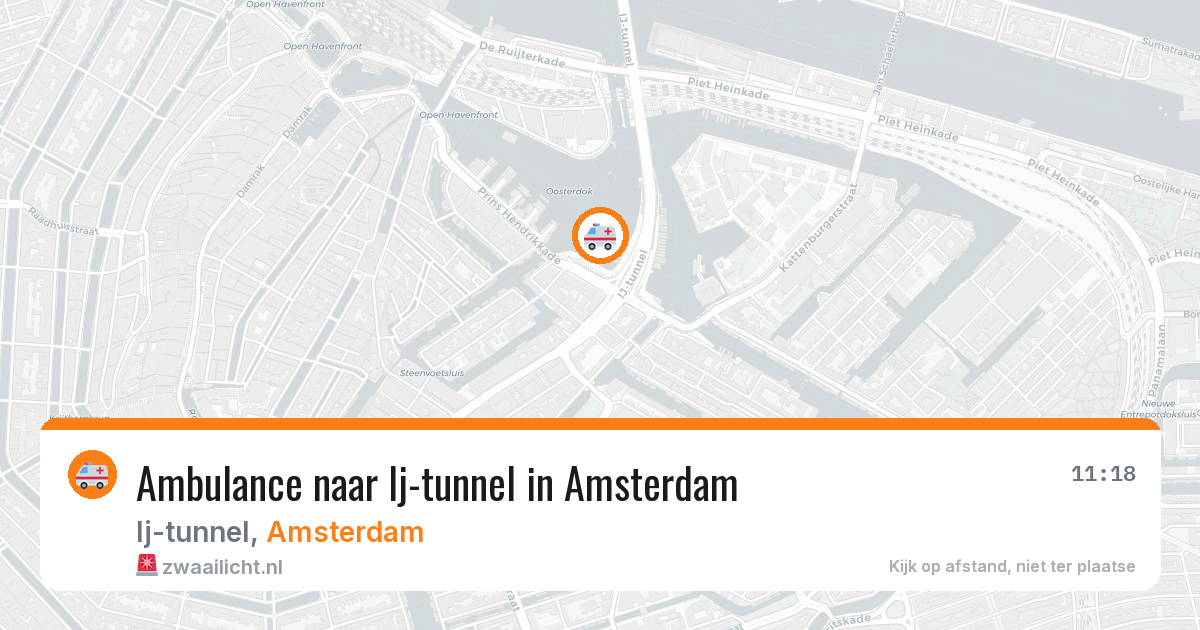 Ambulance naar Ij-tunnel in Amsterdam — 3 aug 2026