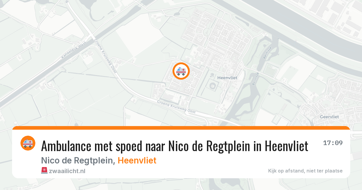 Ambulance met spoed naar Nico de Regtplein in Heenvliet — 23 apr 2026