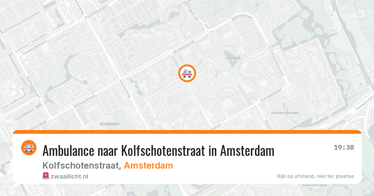 Ambulance naar Kolfschotenstraat in Amsterdam — 21 mrt 2026