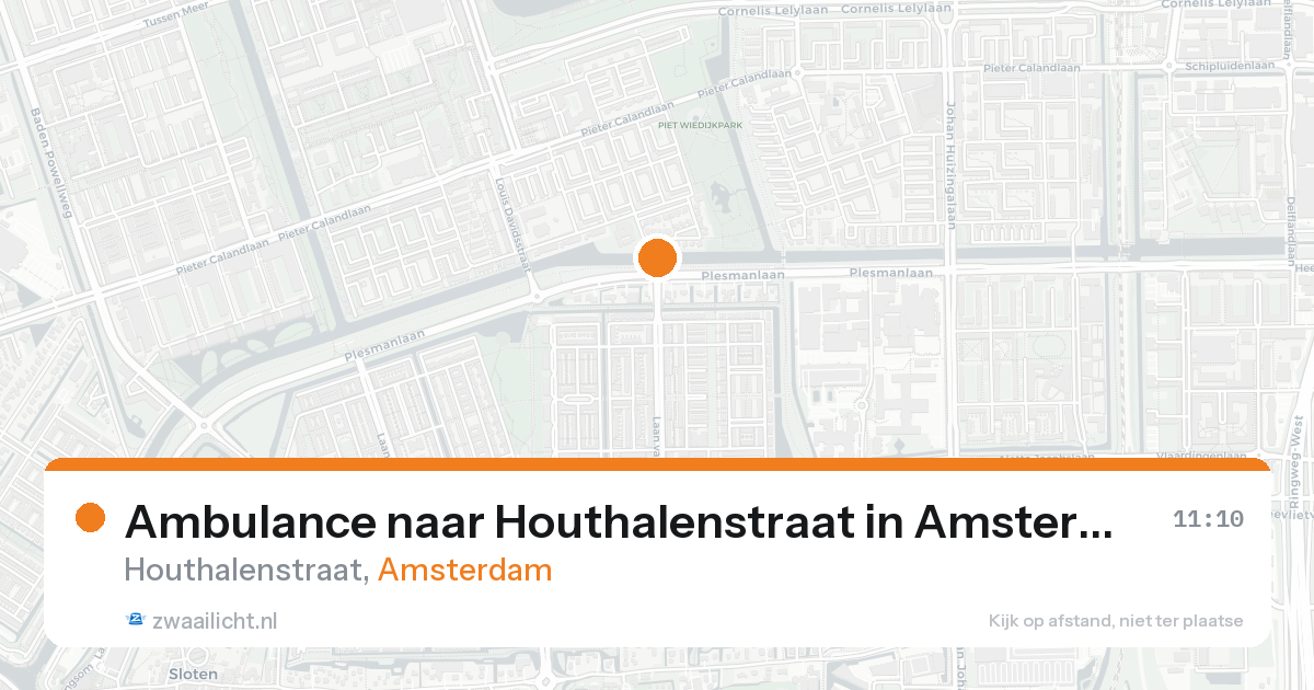 Ambulance naar Houthalenstraat in Amsterdam — 19 aug 2026