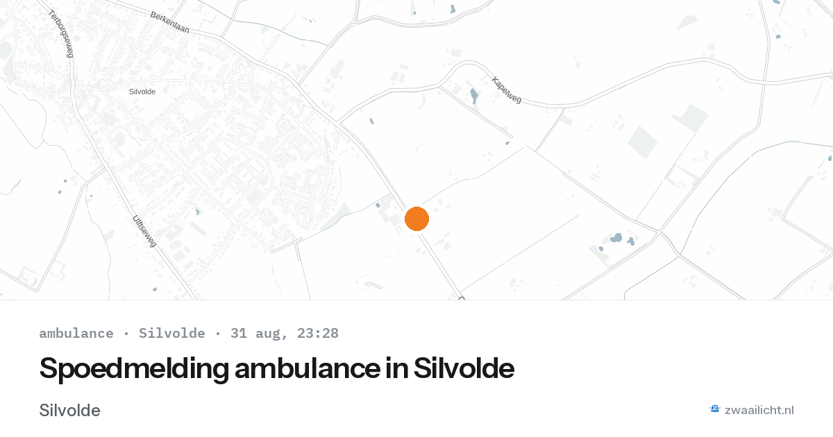 Spoedmelding ambulance in Silvolde — 31 aug 2026