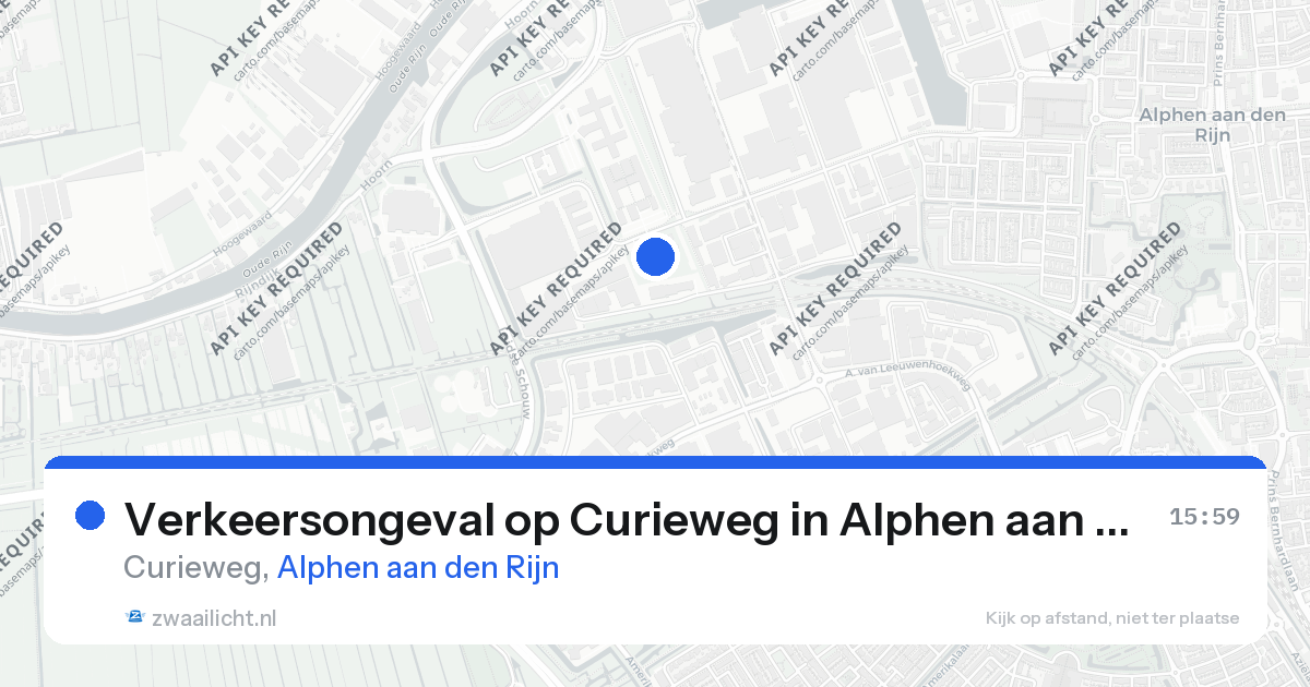 Verkeersongeval op Curieweg in Alphen aan den Rijn — 27 mrt 2026