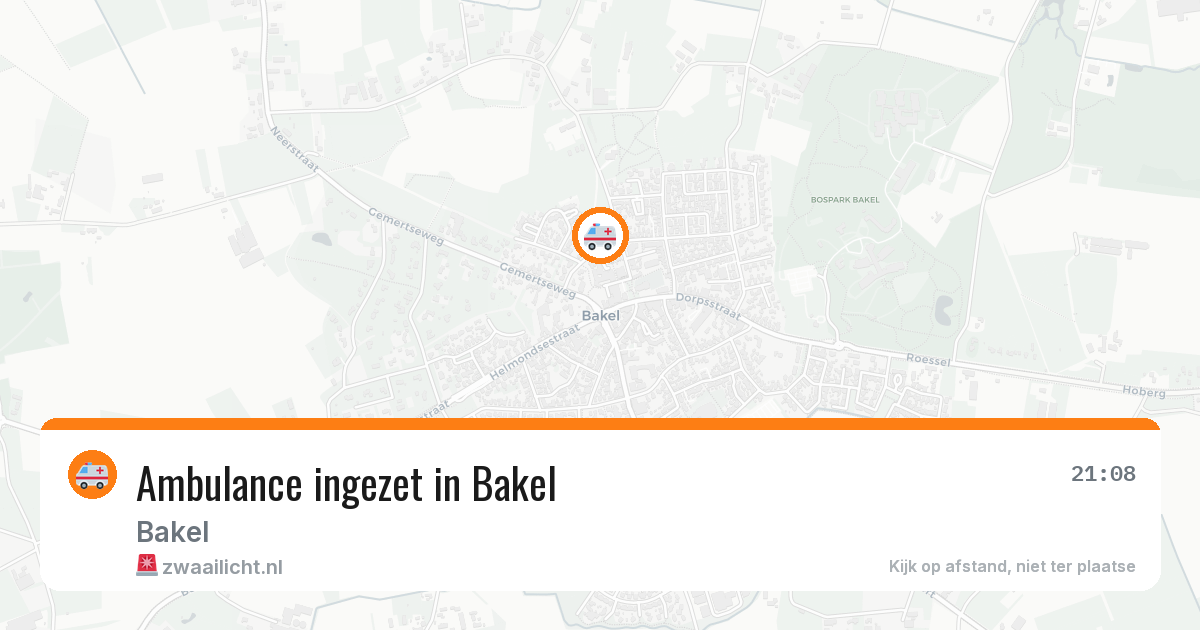 Ambulance ingezet in Bakel — 31 mrt 2026