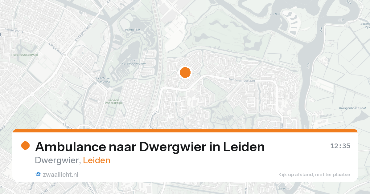 Ambulance naar Dwergwier in Leiden — 17 aug 2026