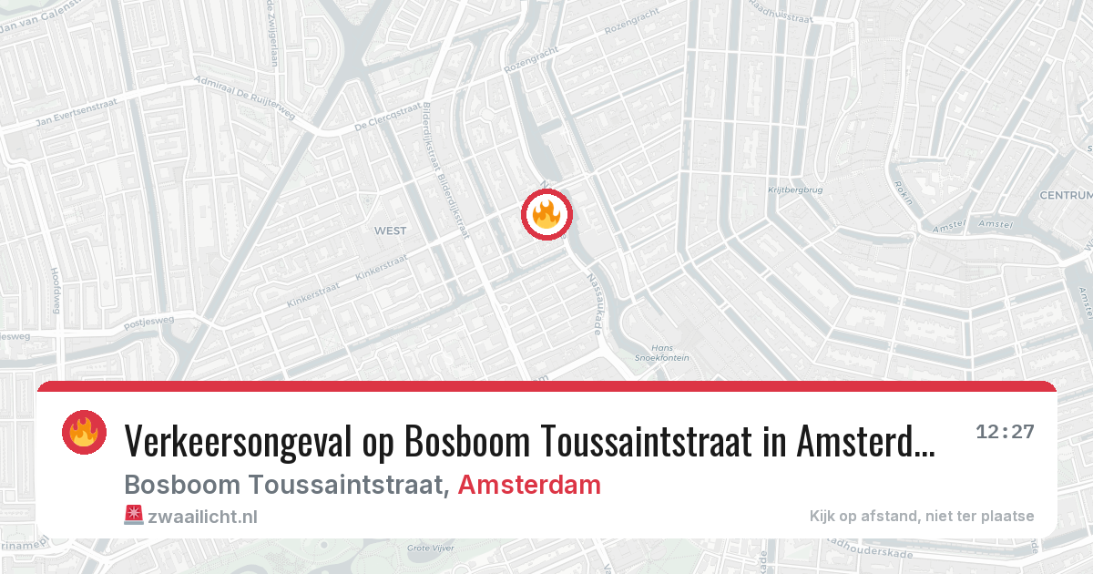 Verkeersongeval op Bosboom Toussaintstraat in Amsterdam — 6 aug 2026