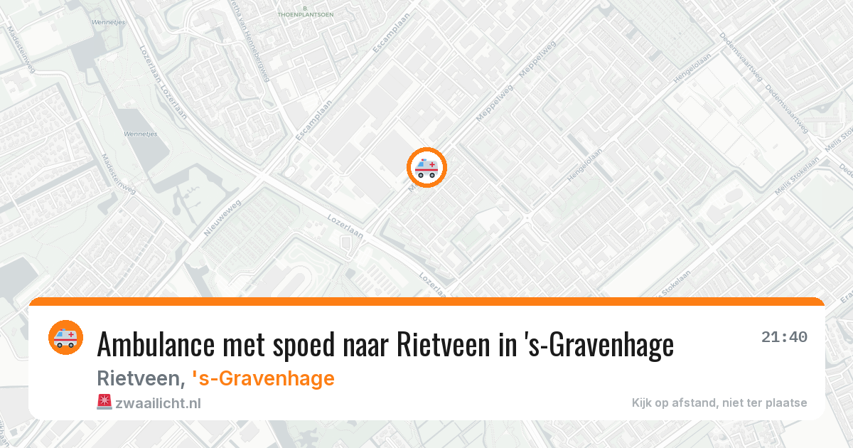 Ambulance met spoed naar Rietveen in 's-Gravenhage — 26 apr 2026