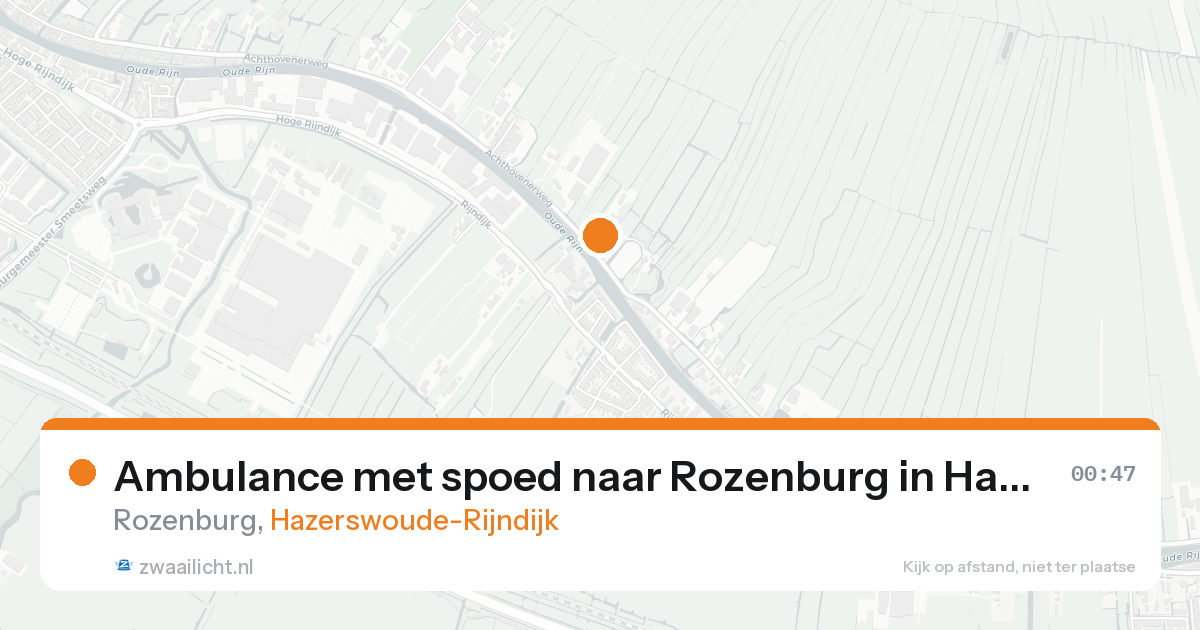 Ambulance met spoed naar Rozenburg in Hazerswoude-Rijndijk — 15 aug 2026
