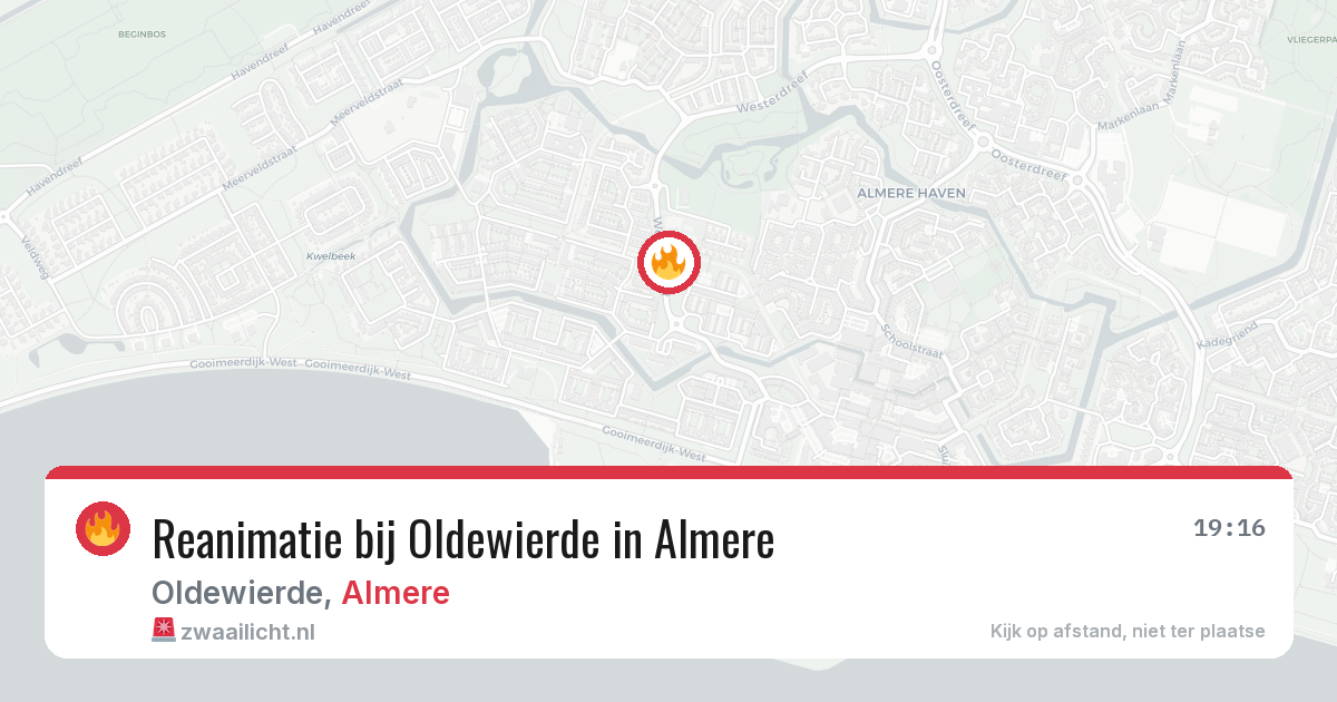 Reanimatie bij Oldewierde in Almere — 23 feb 2026
