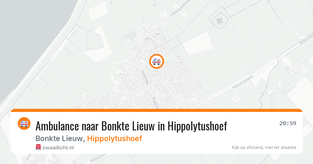 Ambulance naar Bonkte Lieuw in Hippolytushoef — 3 jul 2026