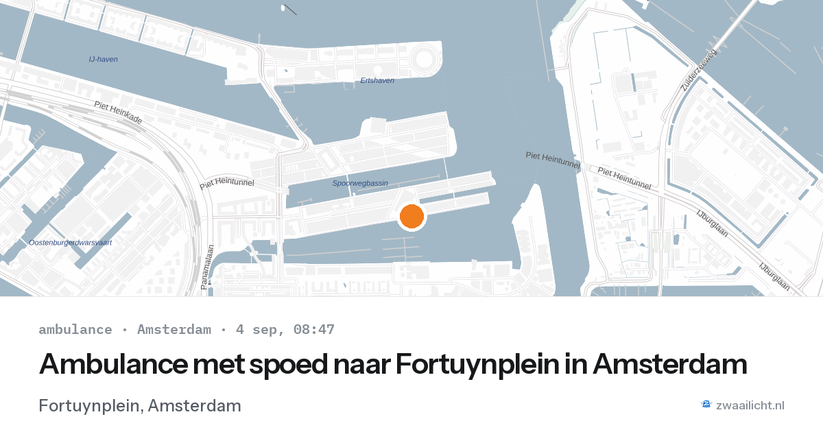 Ambulance met spoed naar Fortuynplein in Amsterdam — 4 sep 2026