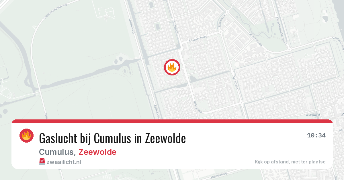 Gaslucht bij Cumulus in Zeewolde — 28 jul 2026