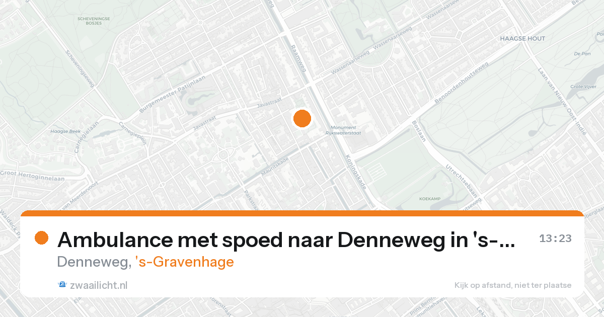 Ambulance met spoed naar Denneweg in 's-Gravenhage — 13 feb 2026