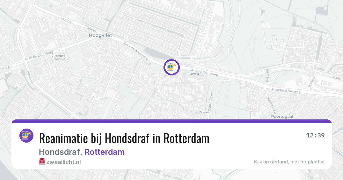 Reanimatie bij Hondsdraf in Rotterdam — 14 jul 2026