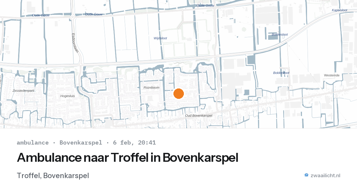 Ambulance naar Troffel in Bovenkarspel — 6 feb 2026